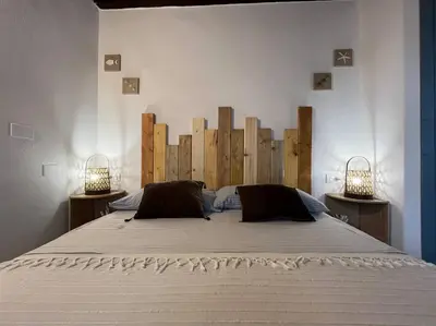 Letto o letti in una camera di Villetta con vista mozzafiato