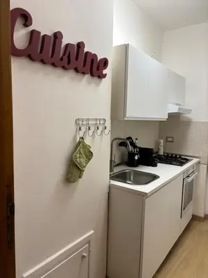 Cucina o angolo cottura di Accogliente bilocale in centro a Olbia