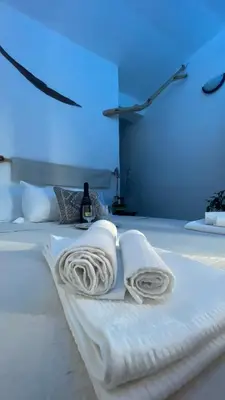 Letto o letti in una camera di Matta e Sole