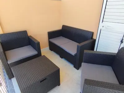 Area soggiorno di Luna Apartment- Fronte Mare