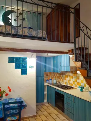 Cucina o angolo cottura di La Casa di Giacomo e Graziella Villaggio Tamerici