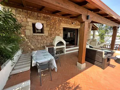 Balcone o terrazza di Pearl Home - Sea View and 10 min from La Cinta and Lu Impostu Beach