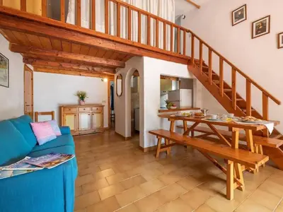 Area soggiorno di Pittulongu Villa near Rocce Beach for 4