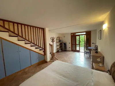 Letto o letti in una camera di Casa Punta Ruinas