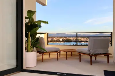 Balcone o terrazza di Luxurious High-End 2BR Penthouse - Terrace - Great view - Parking - Historical Centre