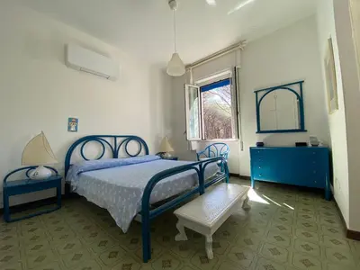 Letto o letti in una camera di Splendid detached villa, near the sea