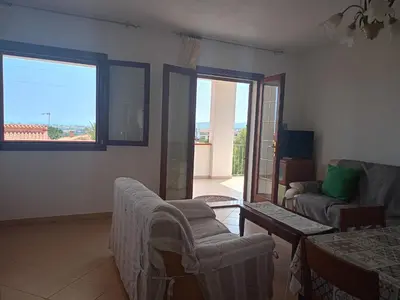 Area soggiorno di San Teodoro Graziosa casa vacanza con parcheggio privato