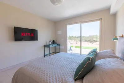 Letto o letti in una camera di Castle Rooms