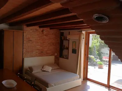 Letto o letti in una camera di appartamento in Villa