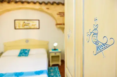 Letto o letti in una camera di Faunele