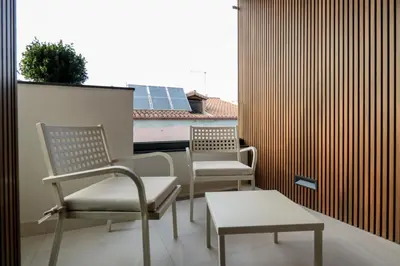 Balcone o terrazza di Elegant NEW luxe 2BR AZULIS apartment#7 - big terrace - smart check-in - FREE secure parking