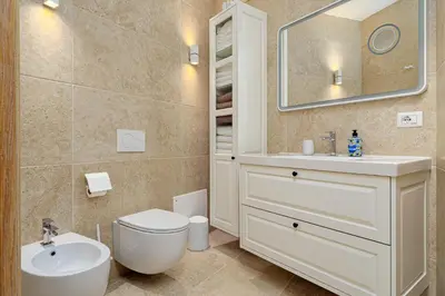 Bagno di Appartamento Vista Marina direttamente sulla spiaggia con vista mare