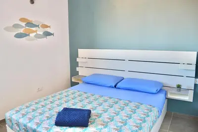 Letto o letti in una camera di Villa Las Olas, 500m from the sea with private pool