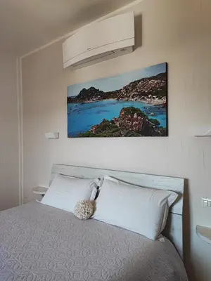 Letto o letti in una camera di Antica Isola