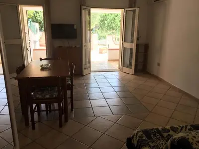 TV o dispositivi per l'intrattenimento presso Apartment San Giovanni 300mt from the beach