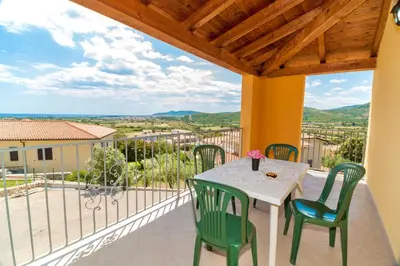 Balcone o terrazza di Residence in Malamurì near Budoni, apartments 4 beds with private outdoor area