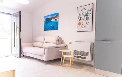 Area soggiorno di Casa Jo del Mare, a pochi passi dalla spiaggia