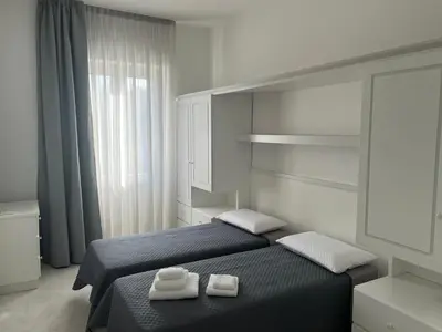 Letto o letti in una camera di Casa di Silvia