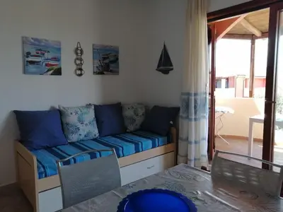 Area soggiorno di Moys apartment sea view olbia