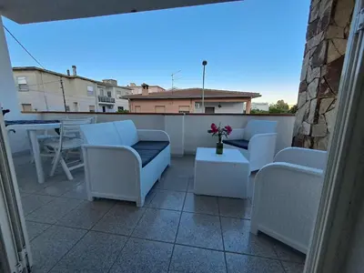 Balcone o terrazza di Marelìa holiday apartment in La Caletta