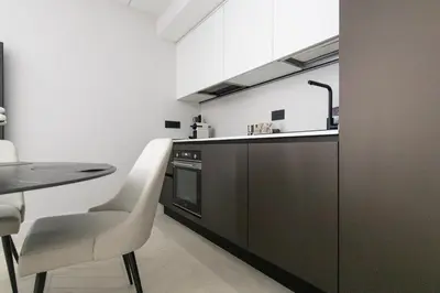 Cucina o angolo cottura di Luxurious 1BR AZULIS holiday Suite#1 in historical centre Olbia