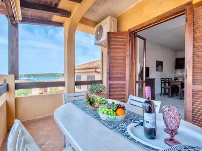 Balcone o terrazza di Apartments in Baia de Bahas Golfo di Marinella