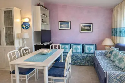 Area soggiorno di Casa Lucia vicino al mare