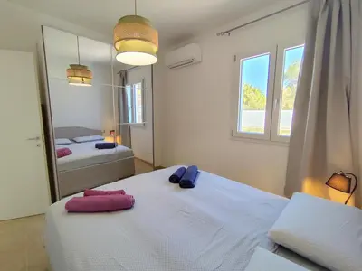 Letto o letti in una camera di Villa il borgo con piscina