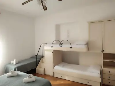 Letto o letti in una camera di Family & Friends - First floor - South West wing - Fully equipped with view - 15 minutes drive by car to the seaside