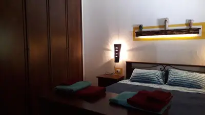 Letto o letti in una camera di Casa Rustica