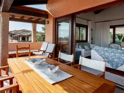 Area soggiorno di Villa Briziola - Puntaldia - vista mare e giardino