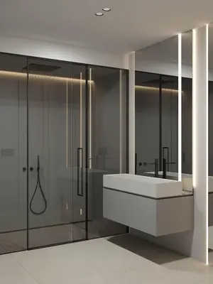 Bagno di Luxury Villa AZULIS Athos - Pool, Rooftop Terrace & Sea View and Elevator Access
