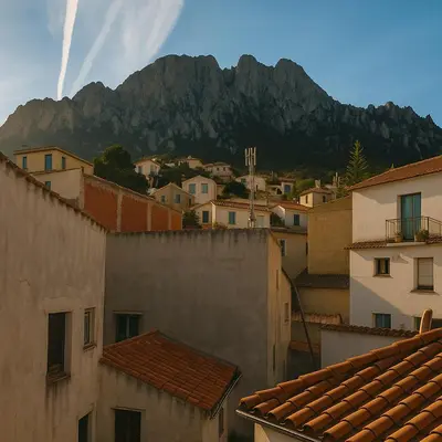 Vista generica sulle montagne o vista sulle montagne dall'interno della casa vacanze