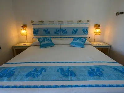 Letto o letti in una camera di Apartment Blue Dawn- Eindrucksvolle Meersicht Coda Cavallo by Interhome