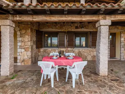 Patio o area all'aperto di Apartment Pompia-5 by Interhome