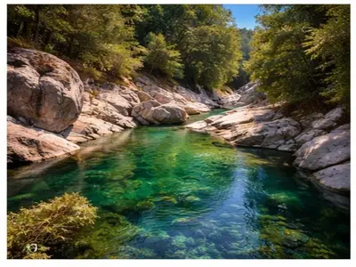 Paesaggio naturale nelle vicinanze della villa