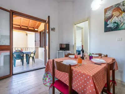 TV o dispositivi per l'intrattenimento presso Lovely detached villa in Capo Comino