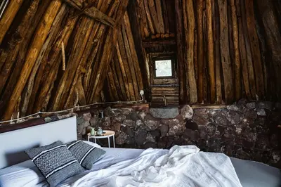 Letto o letti in una camera di Casa Fuile