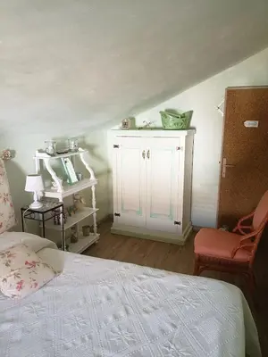 Letto o letti in una camera di Graziosa mansarda