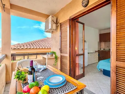 Balcone o terrazza di Studio 2 beds with private balcony in Marinella just 200 mt from the sea
