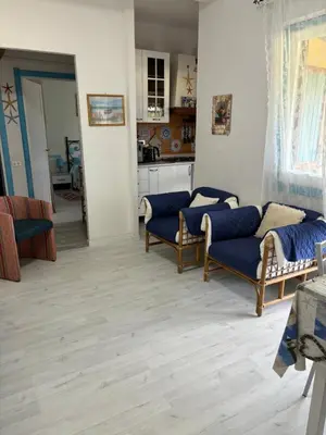 Letto o letti in una camera di appartamento al mare vicino Olbia