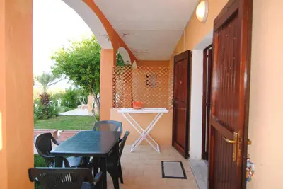 Patio o area all'aperto di Appartamenti Spiaggia Bianca