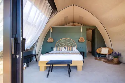 Letto o letti in una camera di Hotel & Glamping Borgo di Campagna
