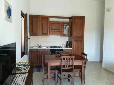 Cucina o angolo cottura di La Caletta vista mare