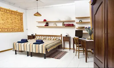 Letto o letti in una camera di Domo Silvia E Paolo