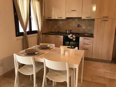 Cucina o angolo cottura di Trilocale con terrazza