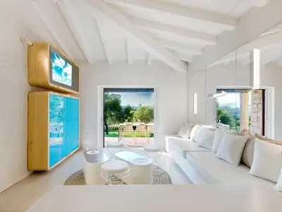 Area soggiorno di Holiday Home House Boat Medium by Interhome