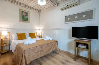 Letto o letti in una camera di Casa Sergio