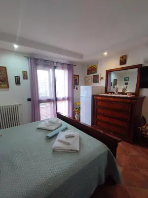 Letto o letti in una camera di Appartamento in zona residenziale