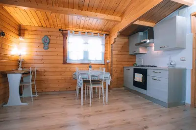 Cucina o angolo cottura di Chalet Sa Petra Ruja - Gadu e Tremene